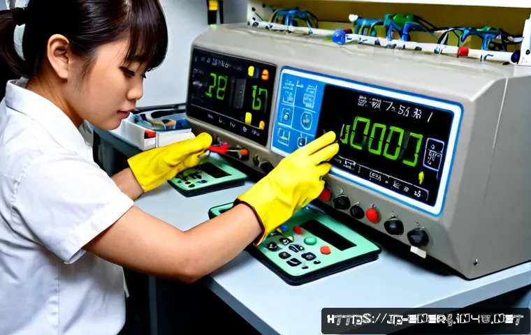 에너지관리 실기시험 준비 팁 - Photorealistic Japanese engineering student preparing for an energy management practical exam at a c...